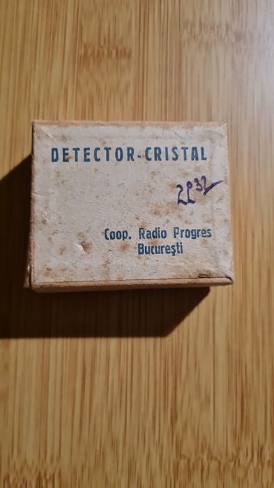 Detector cristal, galena, radio, romanesc, rar, colectie, comunism