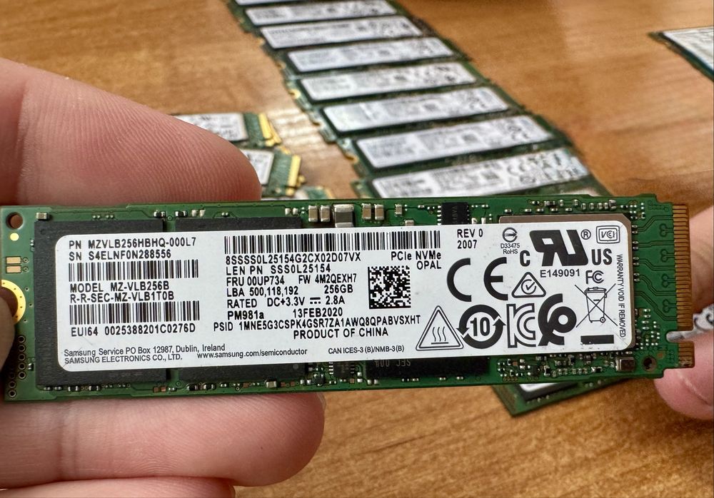 SSD M.2 NVMe Samsung PM981a 256GB
