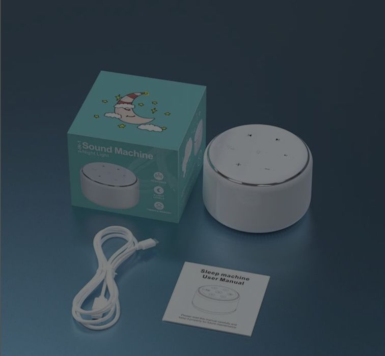 Уред за бял шум за бебе, с нощна лампа и 34 мелодии