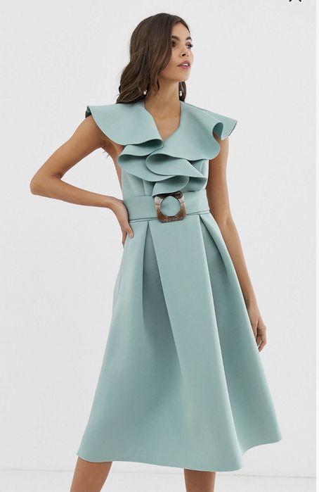 Rochie ocazie midi Asos din neopren noua cu eticheta