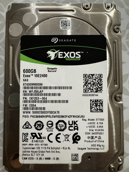 SAS Exos Seagate 2.5 600Gb