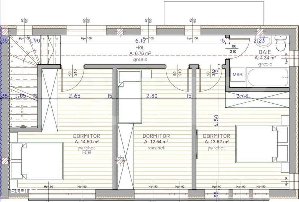 Duplex, 4 camere, gradina de 50 mp, Terra