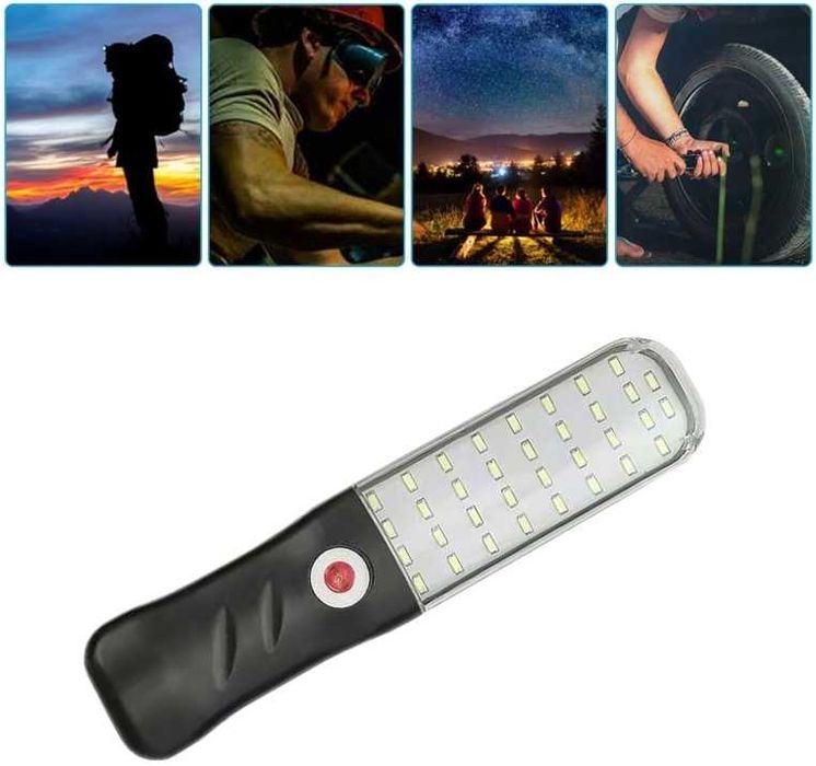 LED Работна лампа за сервиз, къмпинг със соларно зареждане и USB