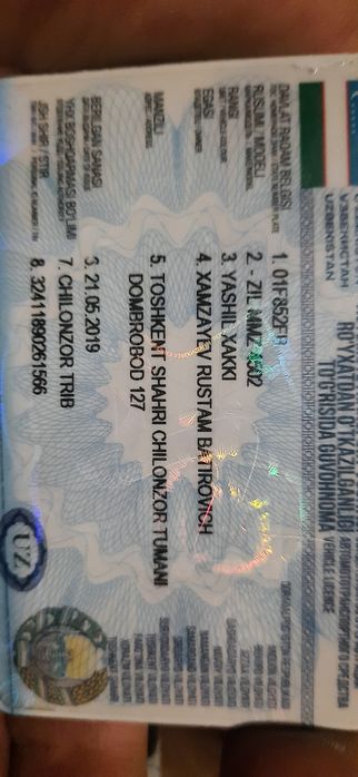 Zil samasval arenda vikubga  beriladi