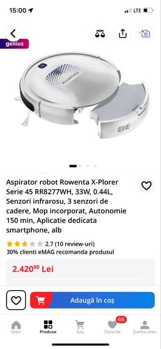 Aspirator robot Rowenta