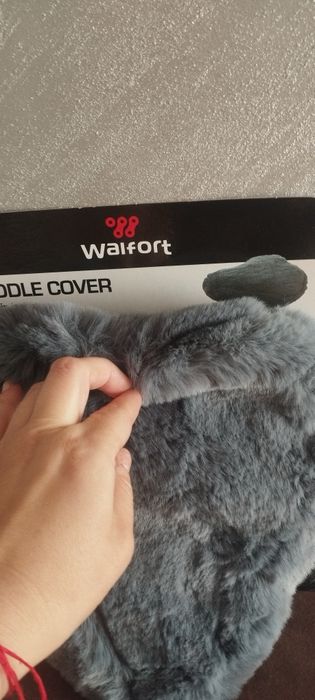 Мека калъфка за велосипедна седалка Walfort TEDDY BEAR, сива