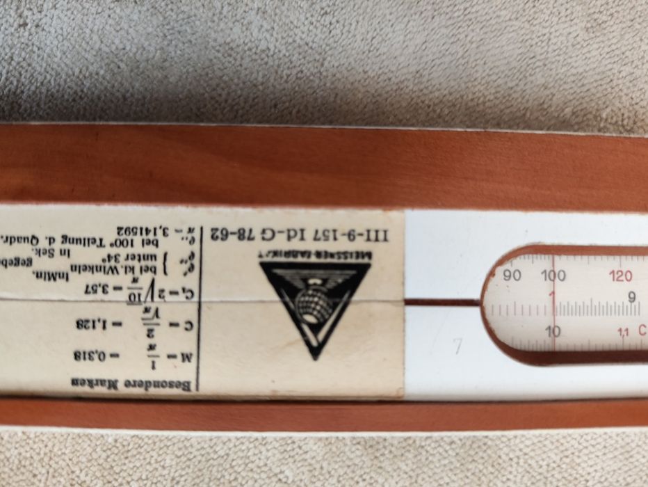 Стара сметачна линийка Meissner G.K.