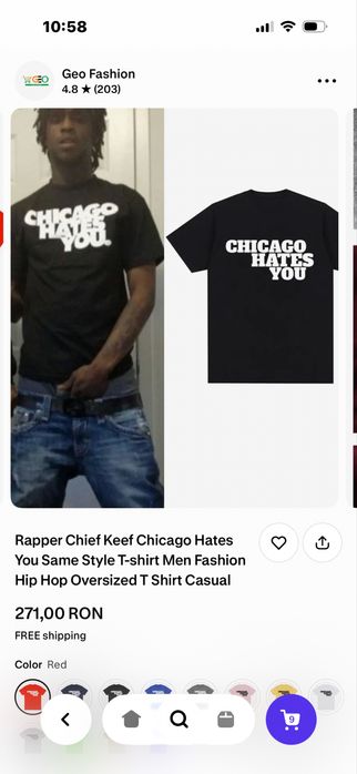 chicago hate you t-shirt