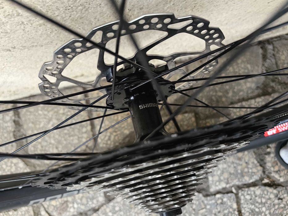 Roata spate bicicleta 29, janta DT Swiss, pinioane 12 viteze Shimano