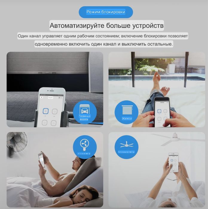 Контроллер Sonoff 4CHPROR3 (Wi-Fi, 4 канала, RF 433 МГц, DIN-рейка)