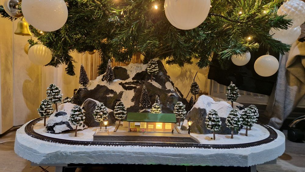 Diorama feroviara peisaj iarna scara N