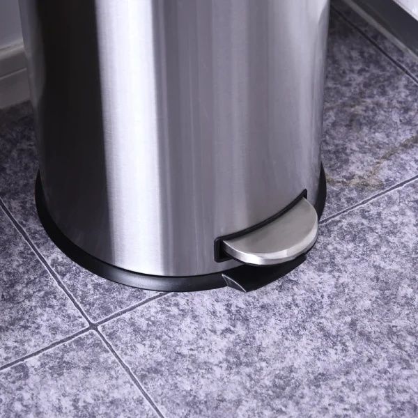 Кошче за боклук HOMCOM 30L с педал Ø29.2 x 62.5 см