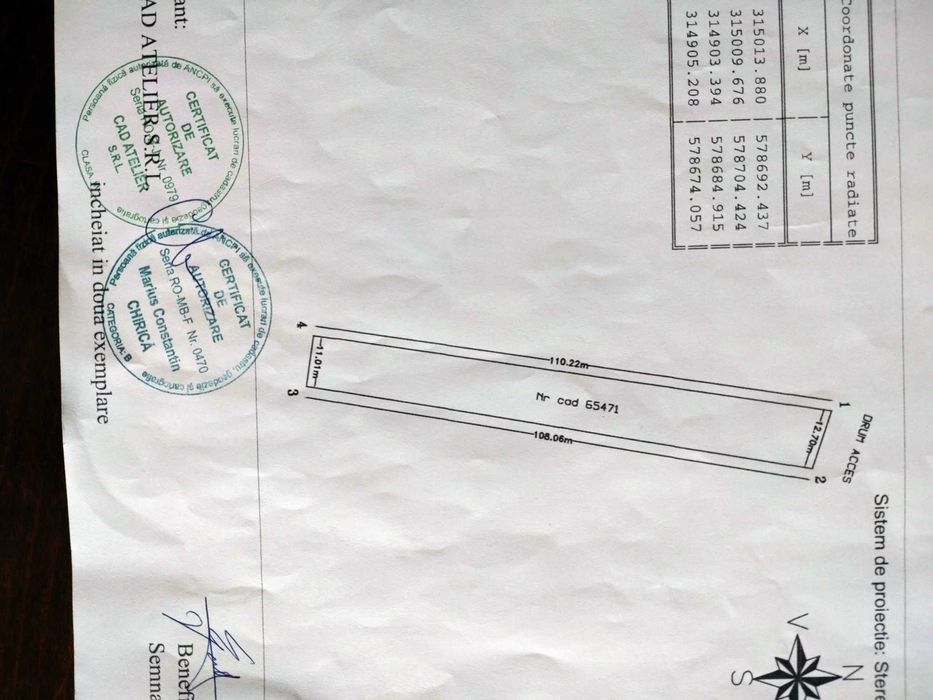 Vând teren  1290  M2 Măgurele Pruni Dumitrana (Bragadiru)str Romaniței