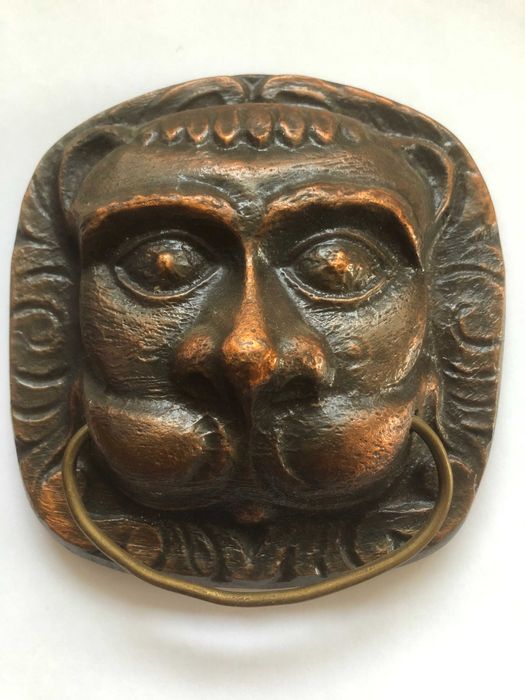 Чукче / чукало / хлопка за врата, старо, ръчна изработка, бронзово