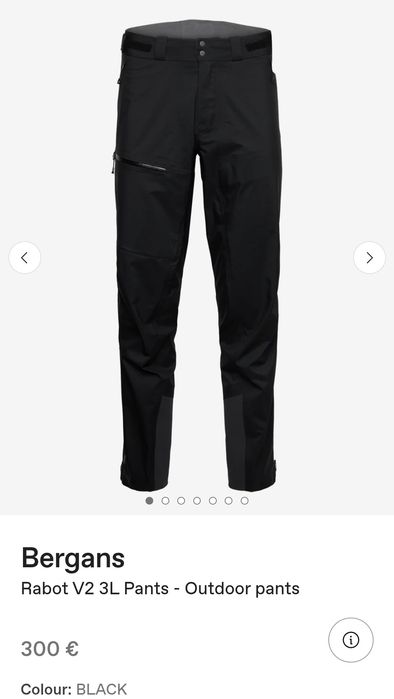 Мъжки хардшел панталон Bergans Rabot V2 3L Pants Black 2024