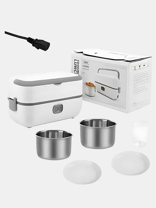 Электрический ланч-бокс, термос с 2 чашами Lunch-box termos LBX1