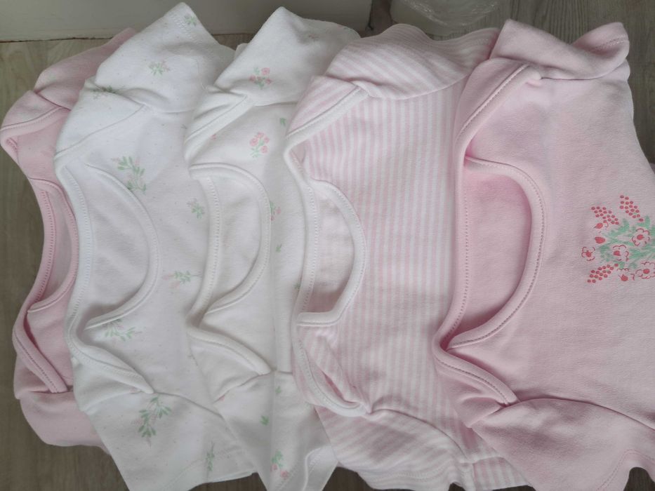 5 бодита къс ръкав, размер 92/98, като нови