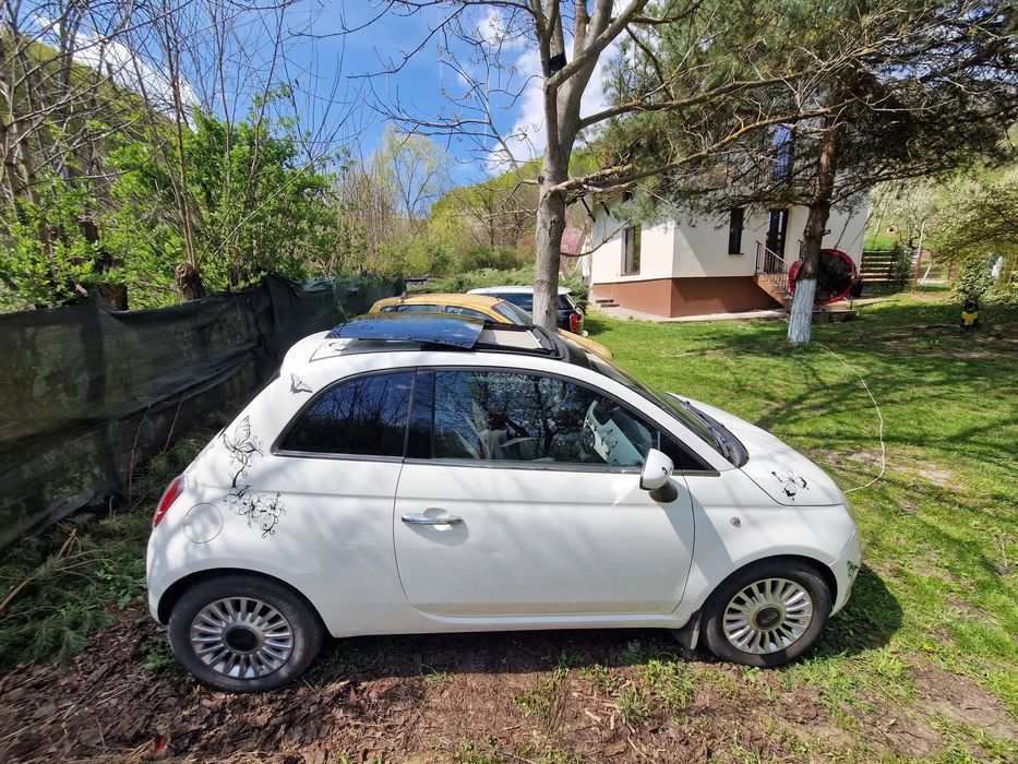 Fiat 500 Vand Fiat 500 Plafon Panoramic Trapa, Alb, Intretinut, Servo City, 1.2