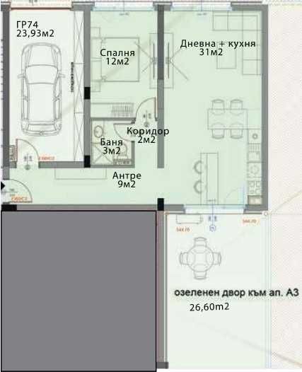 Продава се Двустаен апартамент в София, Модерно предградие - 106 кв.м за 1240 €/кв.м - Снимка #1