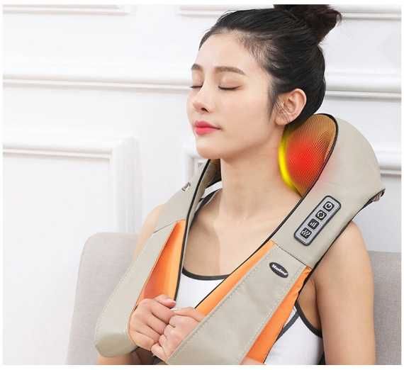 6Д Шиацу 4 и 6 бутона рамо масажор за тяло гръб врат затопляне с масаж