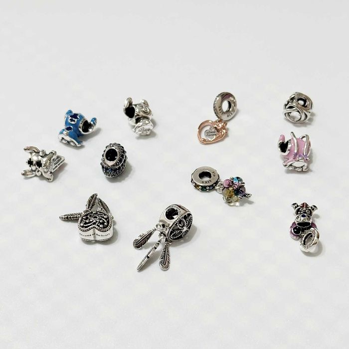 11 talismane Pandora argint - vând la bucată SAU lot