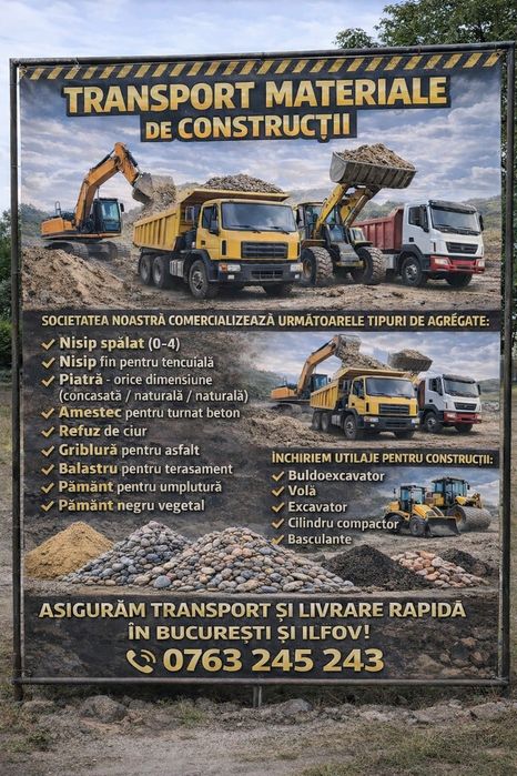Pământ de flori și excavații  demolări