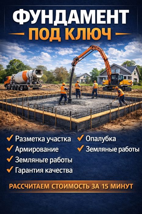 Фундамент, который не подведёт! Бетон от М100 до М500