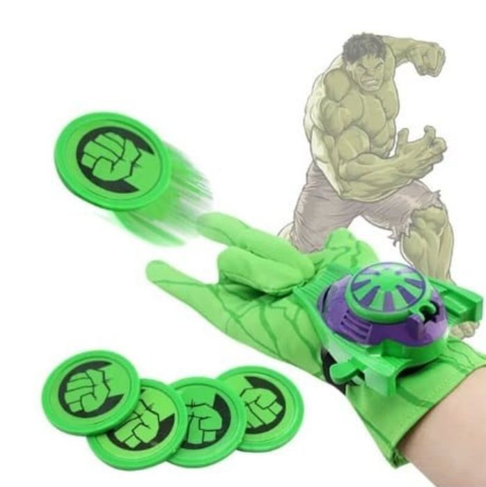 Ръкавица с маска на Хълк, изстрелваща пулове/Спайдърмен играчки