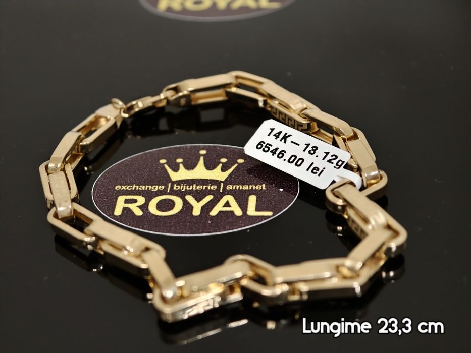 Bijuteria Royal: Brățară aur 14k/13.12 gr