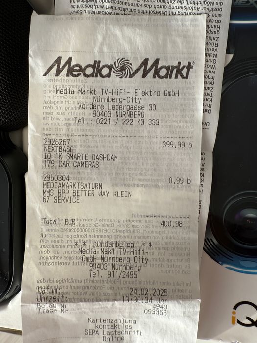 Camera auto Nextbase iQ 1K Nouă