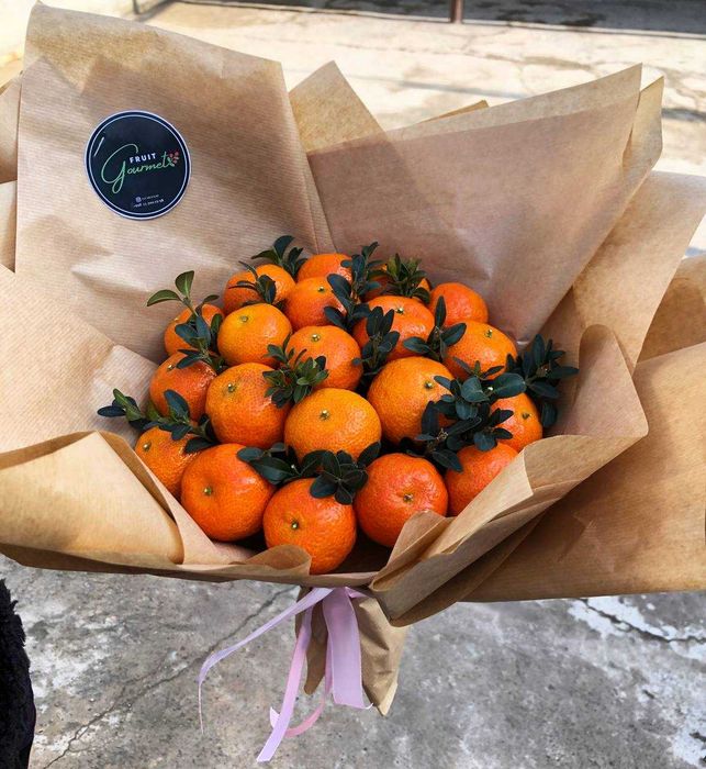 Букет из мандаринов  mandarin buket Подарки мандарин букет