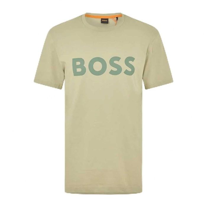НОВИ!!! BOSS Мъжка тениска Thinking 1 с лого, къс ръкав, цвят „Open Green“, размер M