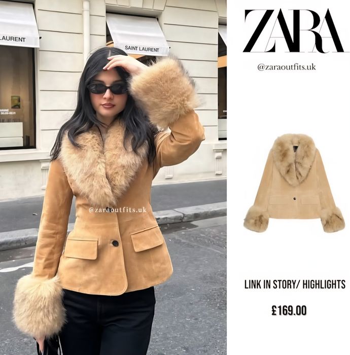 Haina -Sacou Virala/  piele naturala/Zara ZW