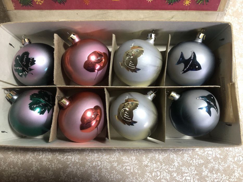 Ёлочные стеклянные шары СССР