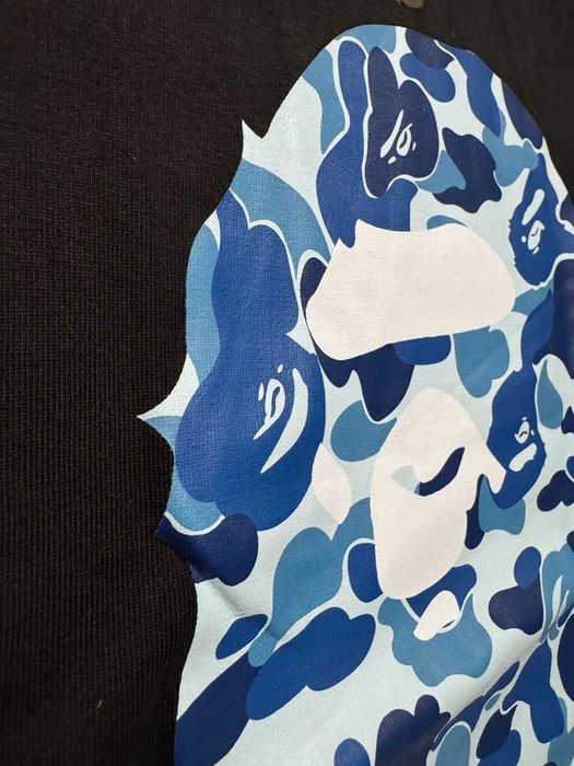Bape T-shirt Black Blue Head