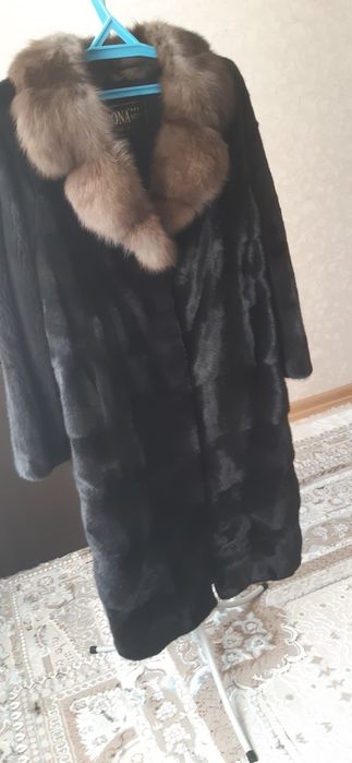 Норковая шуба, воротник соболь