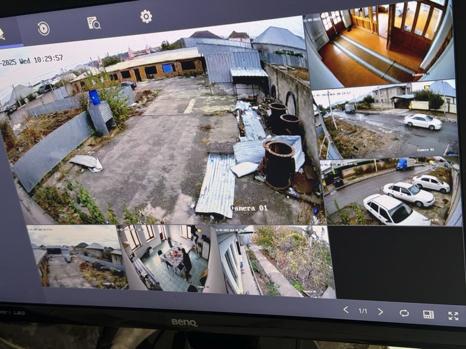 Установка камера  видеонаблюдения