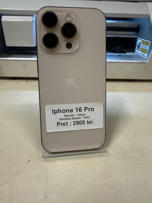 Iphone 16 pro / 128 gb / 100% baterie / garantie