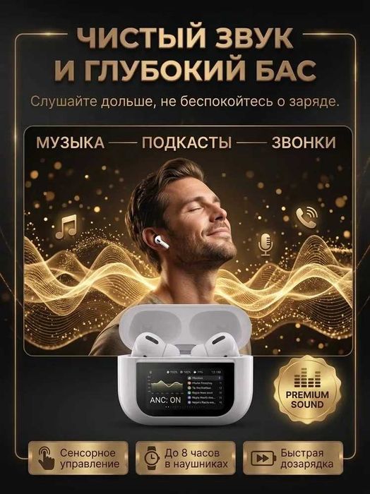 Наушники беспроводные-GENAI-GE5 ANC Pro