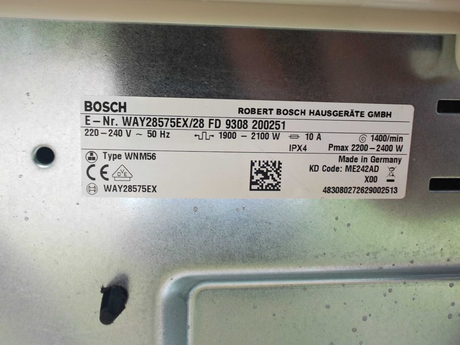 Masina de spalat Bosch HomeProfessional 8 kg 1400 RPM Made in Germany WAY28575EX