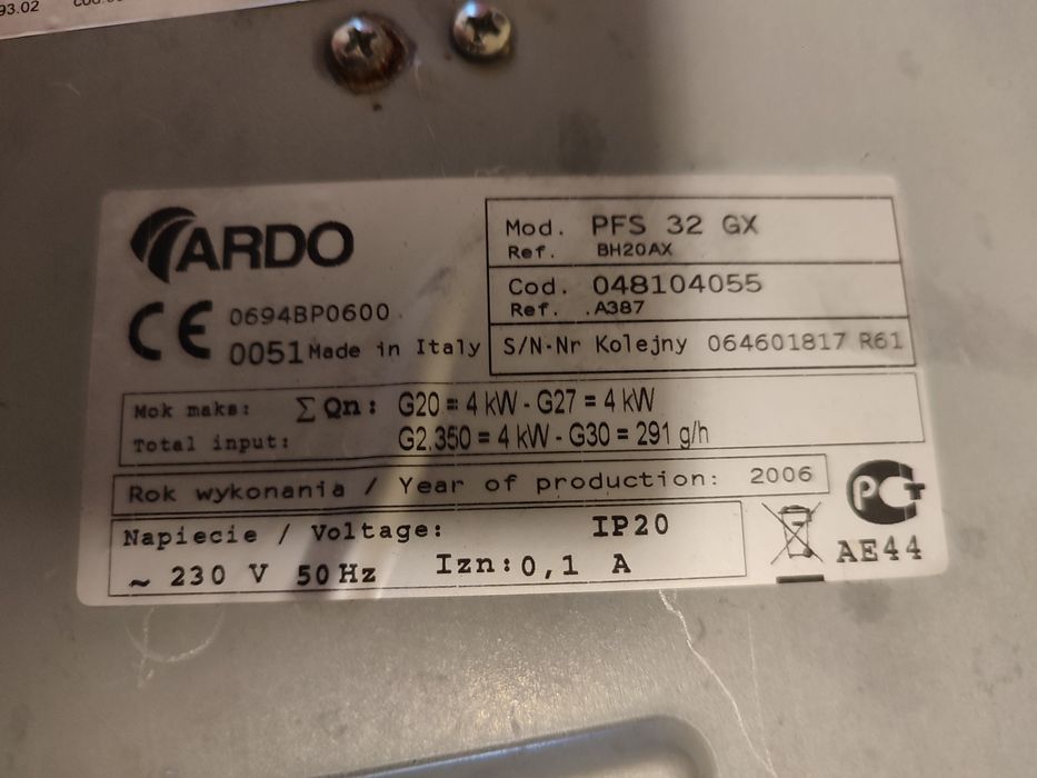 Газовая варочная панель ARDO