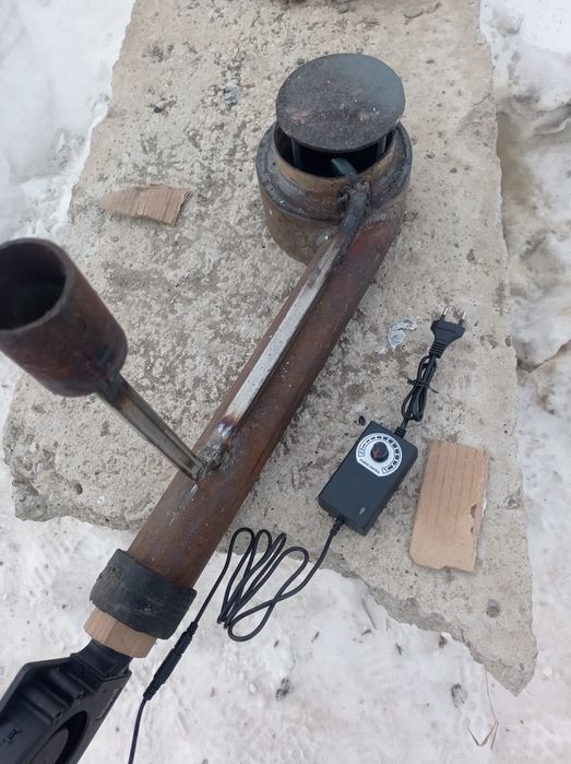 Горелка   на отработке.