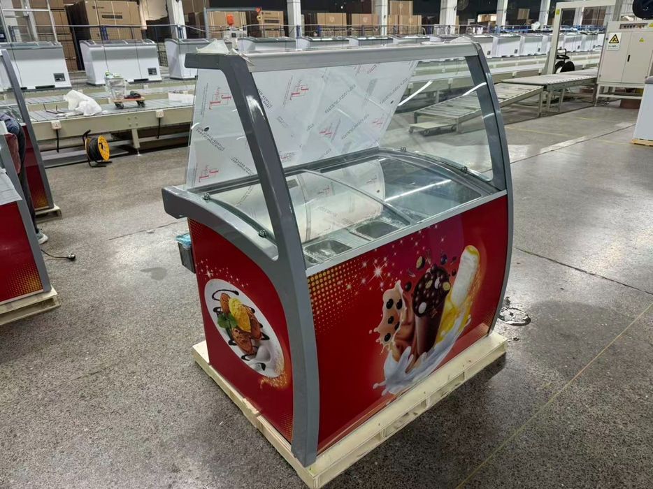 Холодильник для твёрдого мороженного витринный