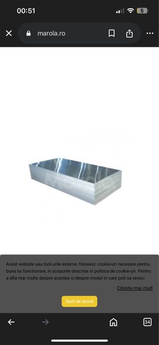 Tabla Aluminiu Lisa Gr 1mm 2000x1000