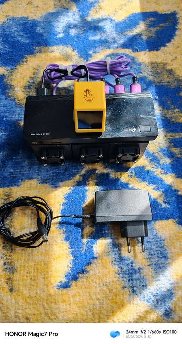 Nerdminer Lottery Miner Ansamblu 3x ESP32 SHA256 + 1x ESP32 Controller cu Display