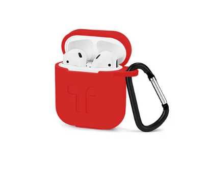 Husa AirPods 1/ 2/ 3 /4+ inel prindere  Rosu