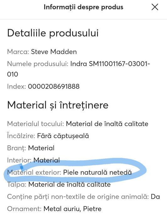 Ghete piele STEVE MADDEN nr.38 originale