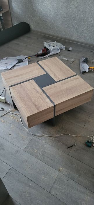 Стол с полками, дуб ЛДСП