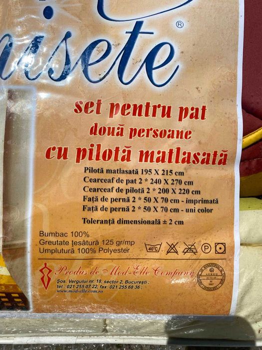 Set pentru pat - pentru pat de 2 persoane