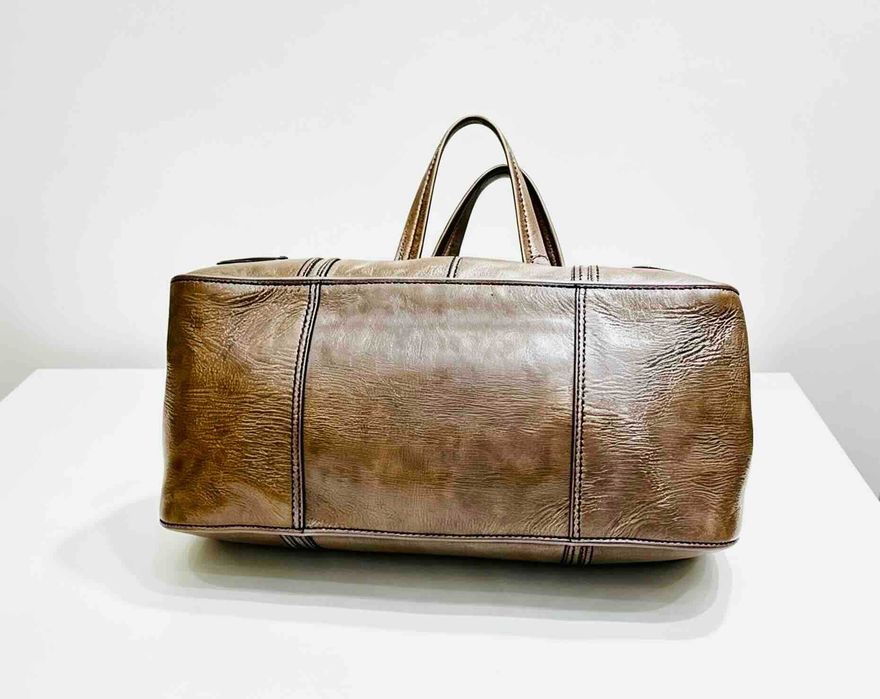 Celine Cargo Glossy Ombre Maro Geanta Umar Piele Medie Original